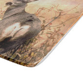 Young Deer in Wildbloemen met Grungy Texture Art Snijplank (Hoek)