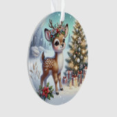 Young Deer with Floral Crown & Tree Ornament (voorkant)