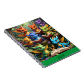 Young Dragons lezen van boeken over het Notitieboe Notitieboek (Rechterzijde)