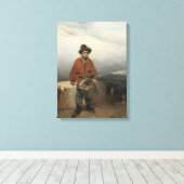 Young Drummer Boy (door Gerolamo Induno) Canvas Afdruk (Insitu (Houten vloer))