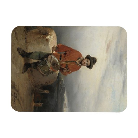 Young Drummer Boy (door Gerolamo Induno) Magneet (Horizontaal)