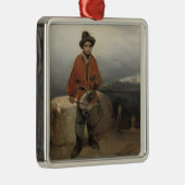 Young Drummer Boy (door Gerolamo Induno) Metalen Ornament (Rechts)