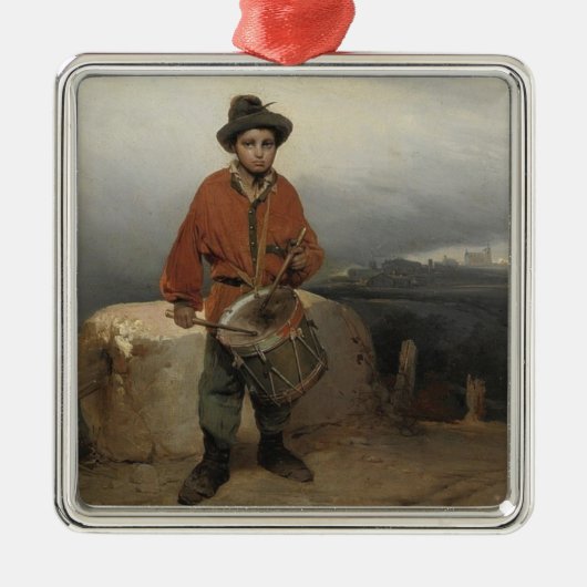 Young Drummer Boy (door Gerolamo Induno) Metalen Ornament (Voorkant)