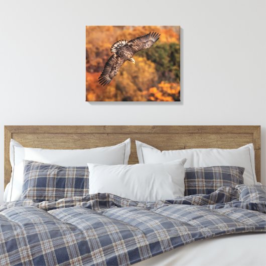 Young Eagle Wings Autumn Canvas Print (Insitu (Slaapkamer))