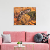 Young Eagle Wings Autumn Canvas Print (Insitu (Woonkamer))