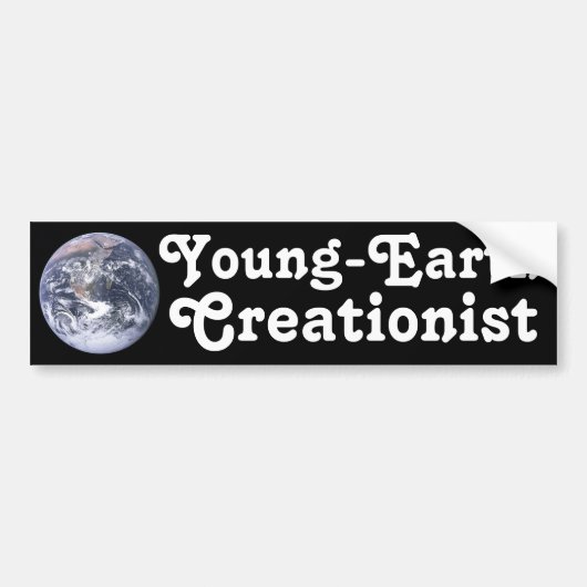 Young-Earth Creationist Bumpersticker (Voorkant)