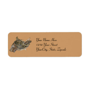 Young Eastern Garter Snake Address Label