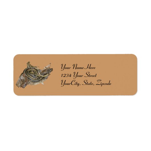 Young Eastern Garter Snake Address Label (Voorkant)