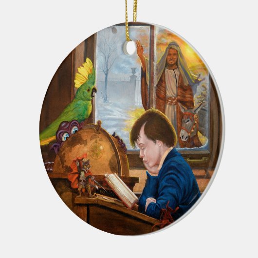 Young Ebeneezer Keramisch Ornament (Links)
