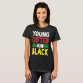 Young ed and Black African Pride Black History Mon T-shirt (Voorkant volledig)