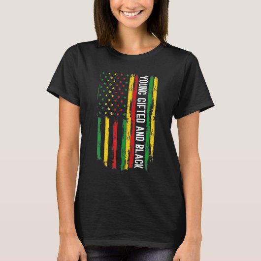 Young ed and Black American Pride Black History Mo T-shirt (Voorkant)