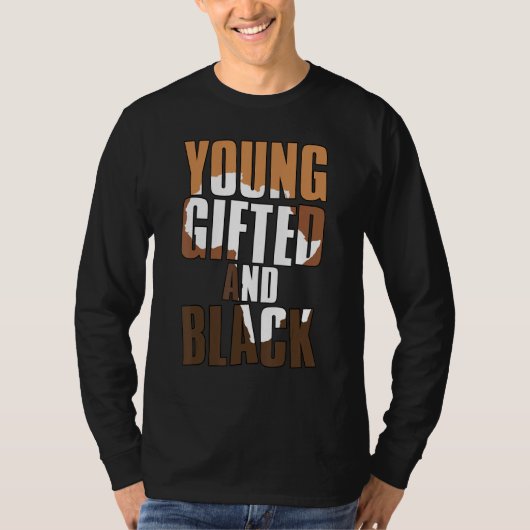 Young ed And Black Girl  Melanin Queen Girls Kids T-shirt (Voorkant)