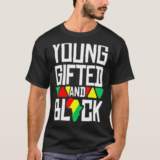 Young ed and Black Pride African Black History Mon T-shirt (Voorkant)