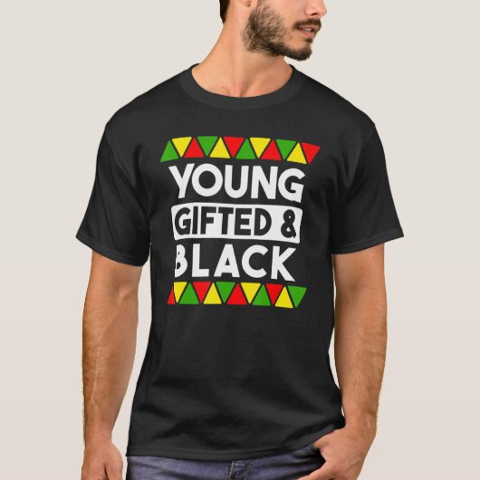 Young ed Black History African Black zwart P.R. T-shirt (Voorkant)