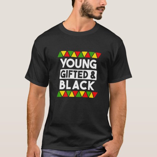 Young ed Black History African Black zwart P.R. T-shirt (Voorkant)