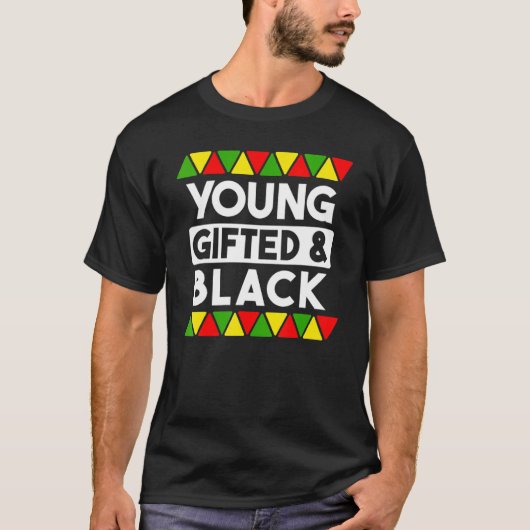 Young ed Black History African Black zwart P.R. T-shirt (Voorkant)