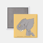 Young Elephant Magneet (Voorkant / Achterkant)