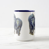Young Elephants Coffee Mug Tweekleurige Koffiemok (Center)
