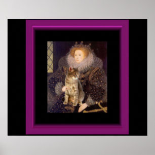 Young Elizabeth I en Cat Poster
