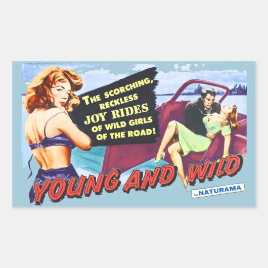 Young en Wild Rechthoekige Sticker (Voorkant)