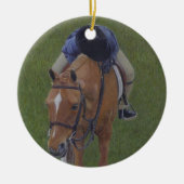 Young Equestrian Rider en Pony Keramisch Ornament (Voorkant)