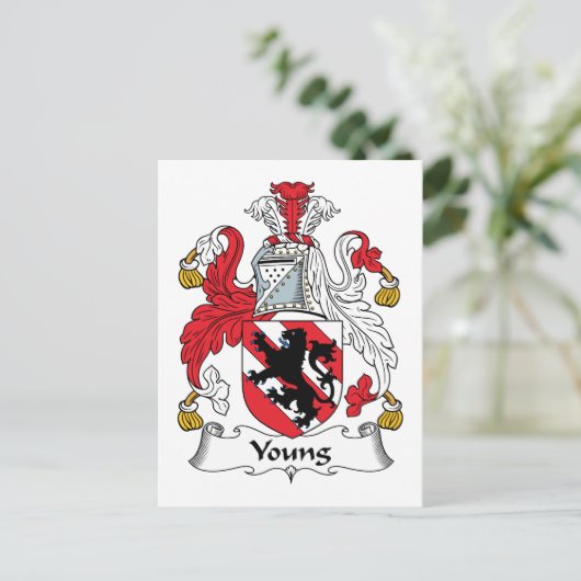 Young Family Crest Briefkaart (Staand voorkant)
