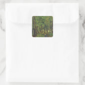 Young Farmer in het bos, 1878 Vierkante Sticker (Tas)