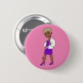 Young Fashionable girl Ronde Button 5,7 Cm (Voorkant /achterkant)