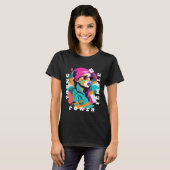 Young Female Power Modern Art Portrait Frau T-shirt (Voorkant volledig)