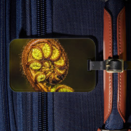 Young Fern Leaves Bagagelabel