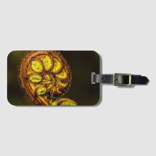 Young Fern Leaves Bagagelabel (Voorkant (horizontaal))