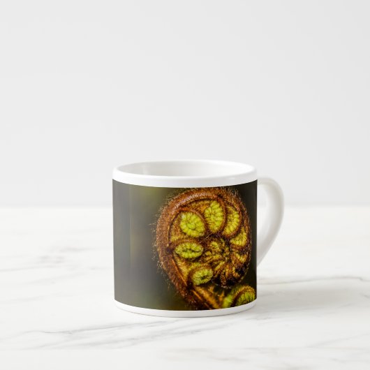 Young Fern Leaves Espresso Kop (Voorkant rechts)