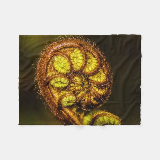 Young Fern Leaves Fleece Deken (Voorkant (Horizontaal))