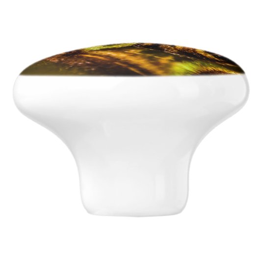 Young Fern Leaves Keramische Knop (Zijkant)