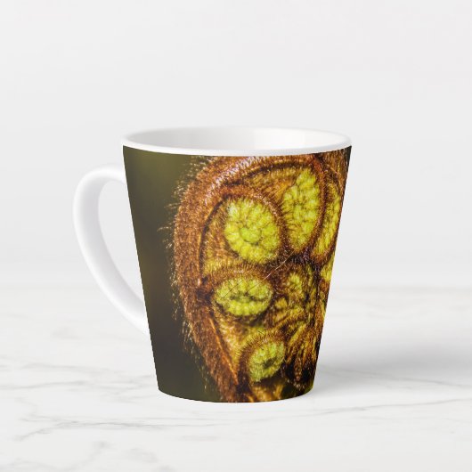 Young Fern Leaves Latte Mok (Linkerhoek)