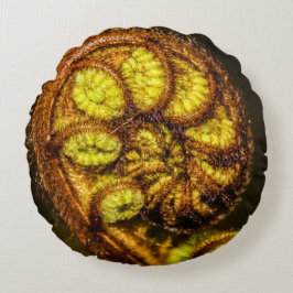 Young Fern Leaves Rond Kussen