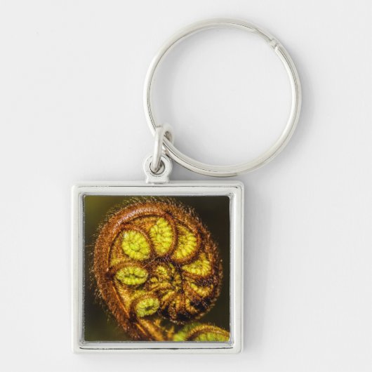 Young Fern Leaves Sleutelhanger (Voorkant)