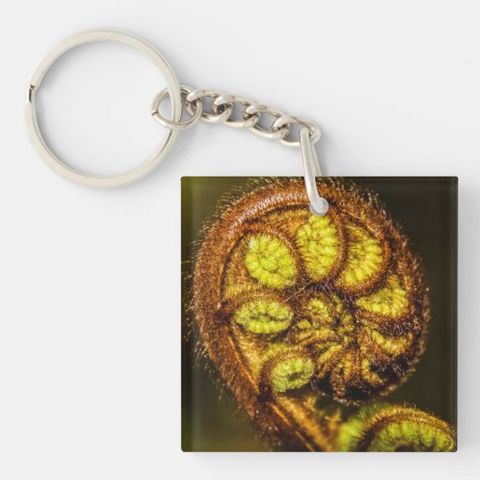 Young Fern Leaves Sleutelhanger (Voorkant)