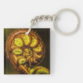 Young Fern Leaves Sleutelhanger (Achterkant)