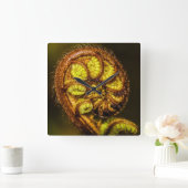 Young Fern Leaves Vierkante Klok (Huis)