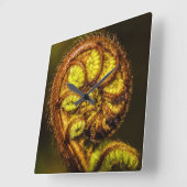 Young Fern Leaves Vierkante Klok (Hoek)