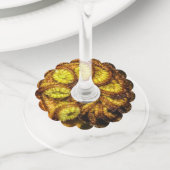 Young Fern Leaves Wijnglaslabel (Dichtbij)