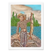 YOUNG FISHERMAN FOTO AFDRUK (Voorkant)