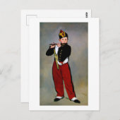 Young Flutist, The Fifer, Edouard Manet, 1866 Briefkaart (Voorkant / Achterkant)
