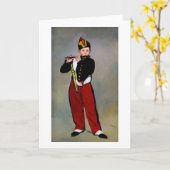 Young Flutist, The Fifer, Edouard Manet, 1866 Kaart (Gele Bloem)