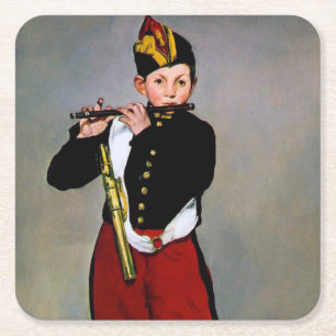 Young Flutist, The Fifer, Edouard Manet, 1866 Kartonnen Onderzetters