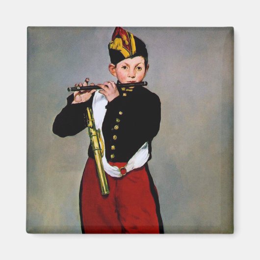Young Flutist, The Fifer, Edouard Manet, 1866 Magneet (Voorkant)