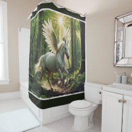 Young Forest Pegasus Douchegordijn