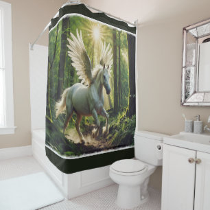 Young Forest Pegasus Douchegordijn
