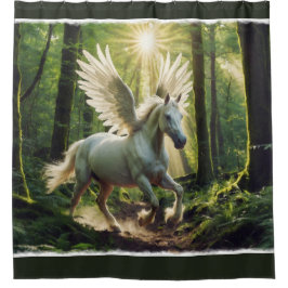 Young Forest Pegasus Douchegordijn